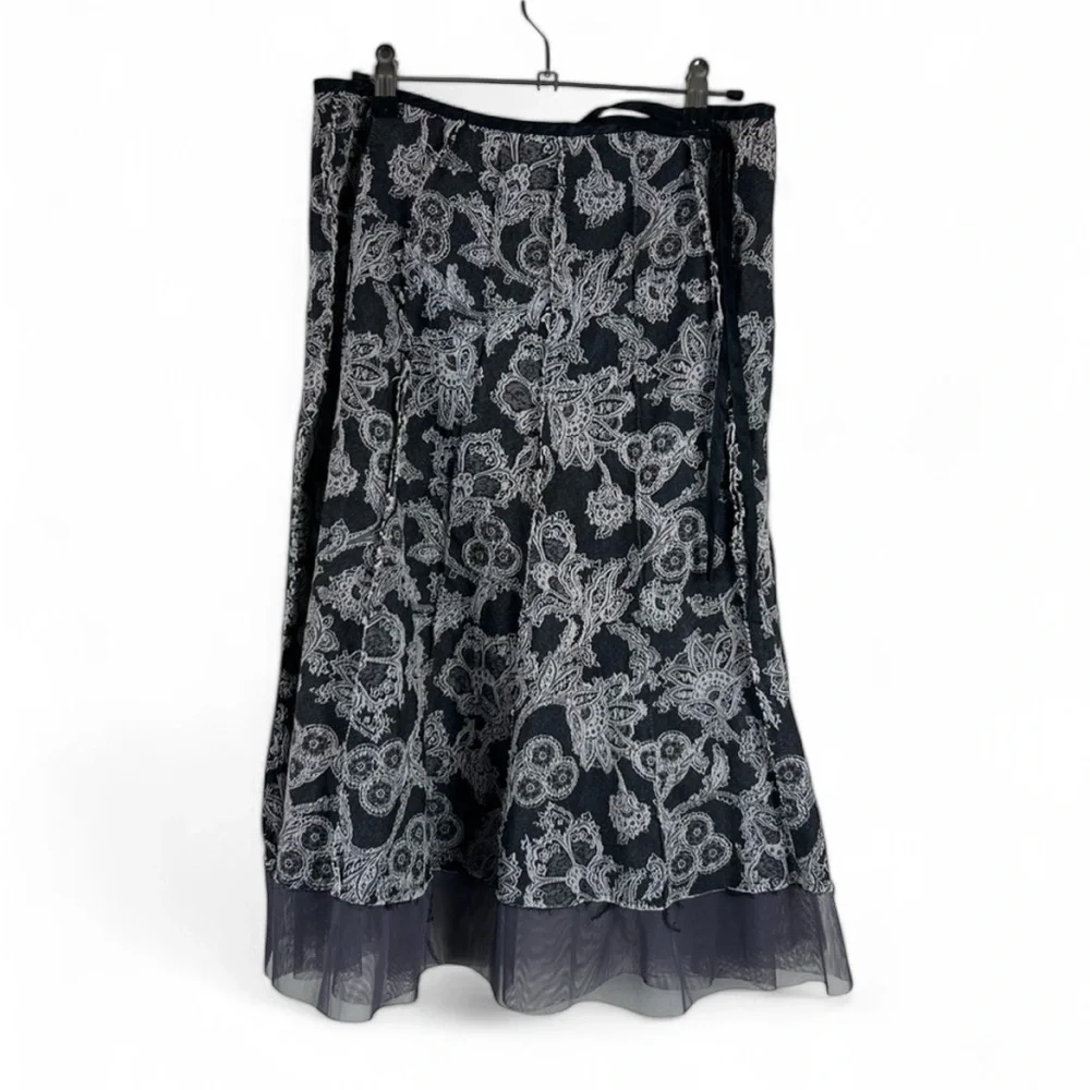 Vampire Whimsigoth Y2k Dark Romance Black & White Lace Hallelujah Skirt Gothic